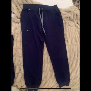 Navy high waisted Zamora jogger figs scrub pants
